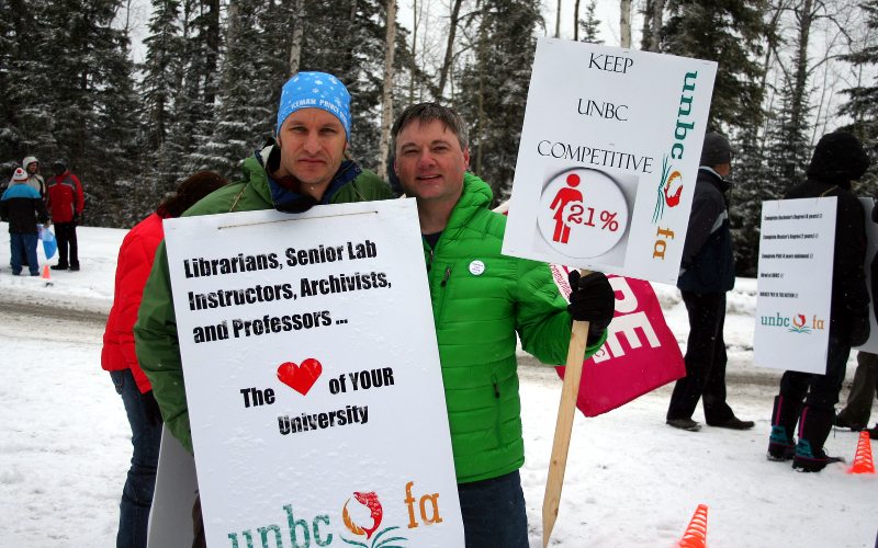 UNBC faculty on strike