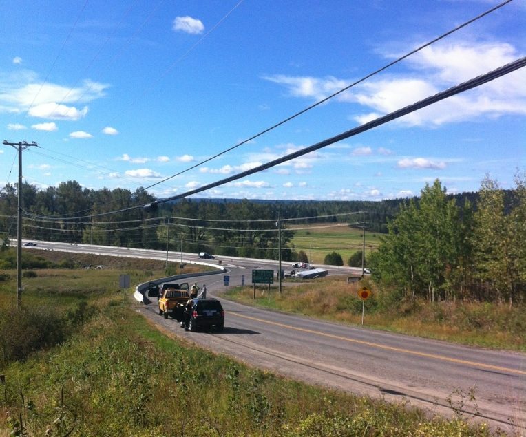 PG man dies in semi rollover near 150 Mile House