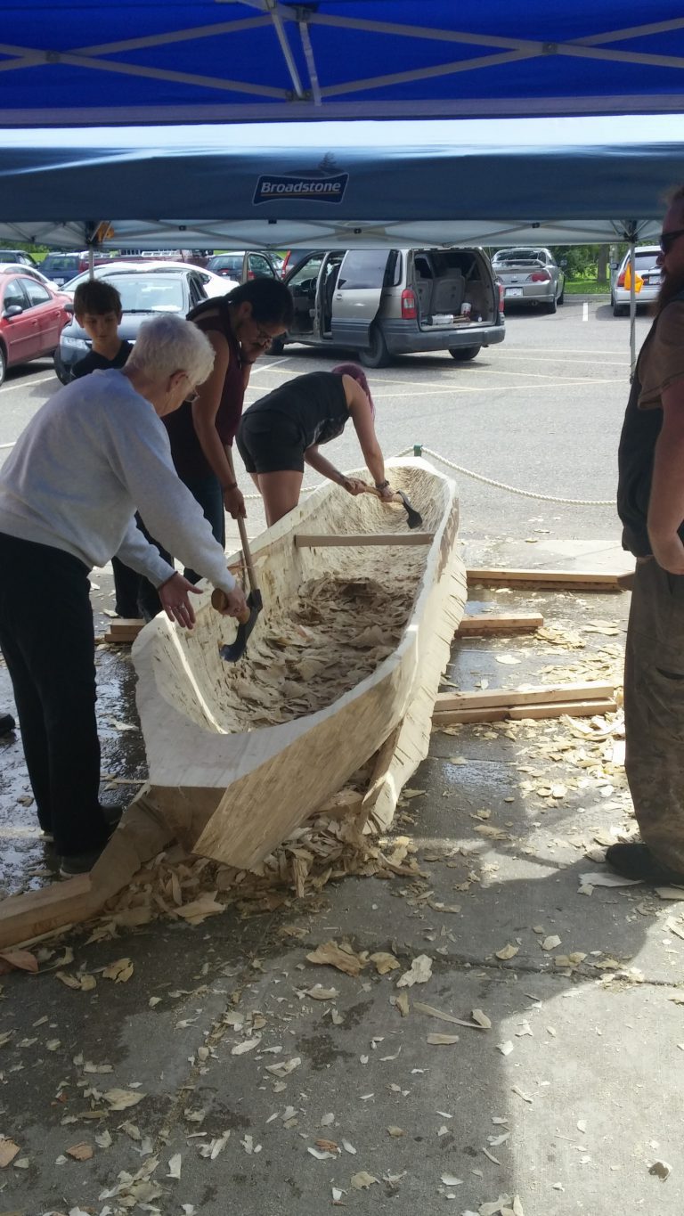 Dugout Canoe project at Exploration Place will make a splash at the Northern Hardware Canoe Race