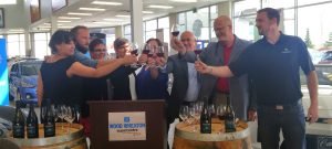 Members of the Northern BC Wine Festival Society toast the inaugural event