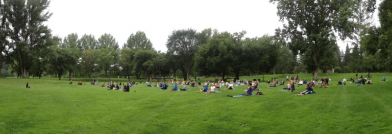 PG yogis spend Sunday in the Park