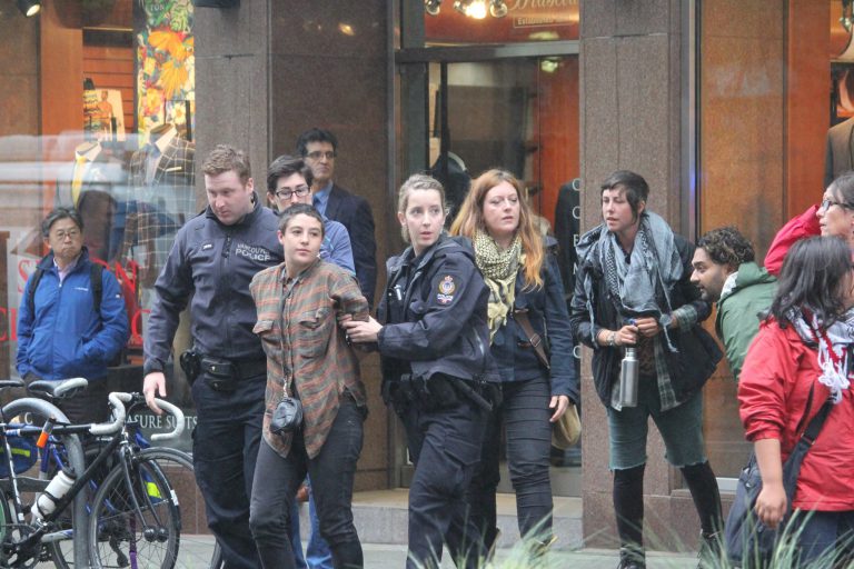 Protestors crash Imperial Metals Vancouver offices to mark Mount Polley breach