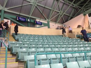 New luxury - or "loge" - seats being installed