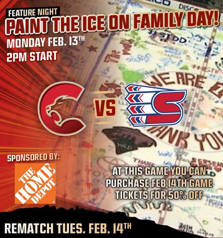 Cougars’ fans can paint the CN Centre ice this Family Day