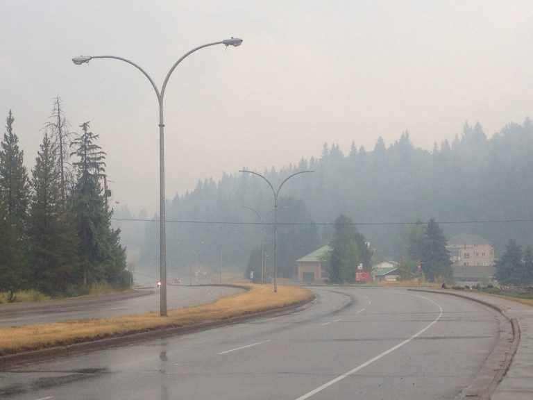 Winds blow wildfire smoke north