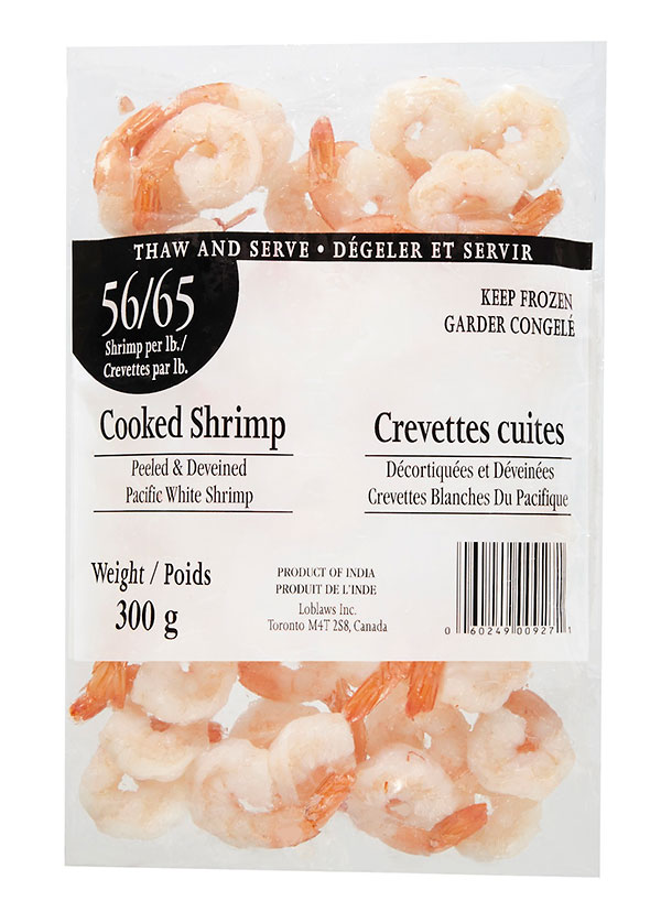 Food recall warning for pre-packaged shrimp at Loblaws affiliated stores