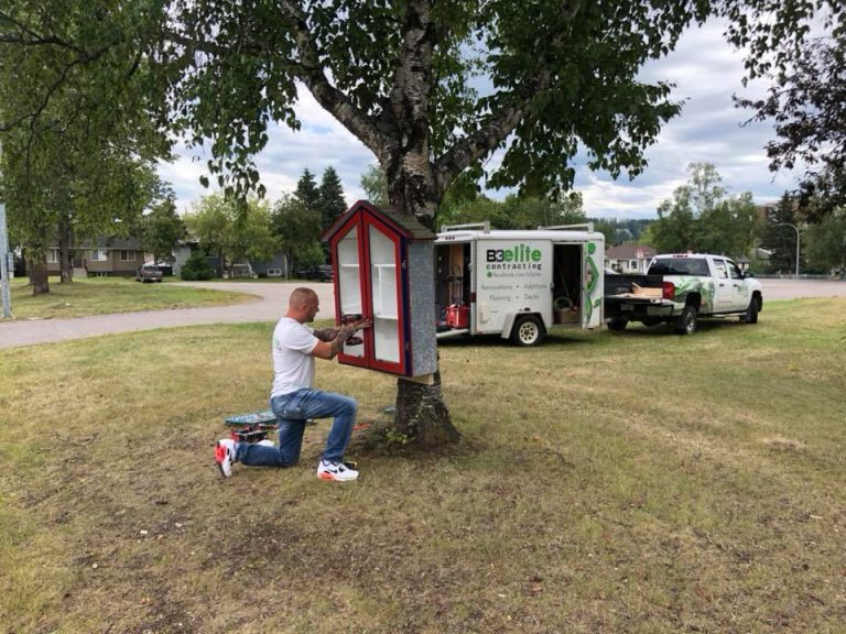 WATCH: Burnt book exchange at Ron Brent Elementary prompts local man to build new one