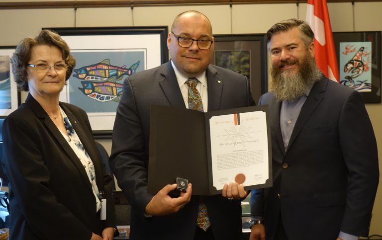 Cariboo-Prince George MP honoured for saving man’s life on flight home