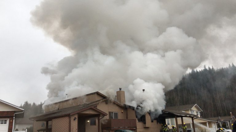 WATCH: Flames engulf Pinewood Avenue duplex, tackled by PG firefighters