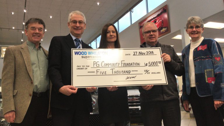 Wood Wheaton Supercentre donates $5,000 to Children of PG fund