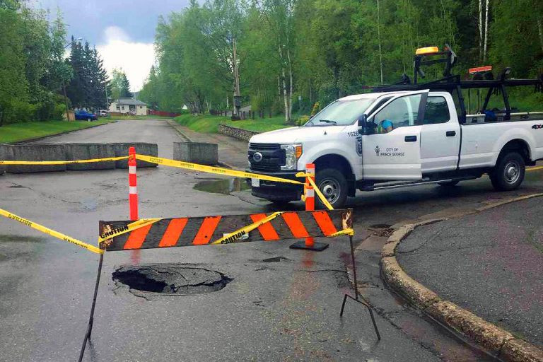 Sinkhole in Connaught Hill Park