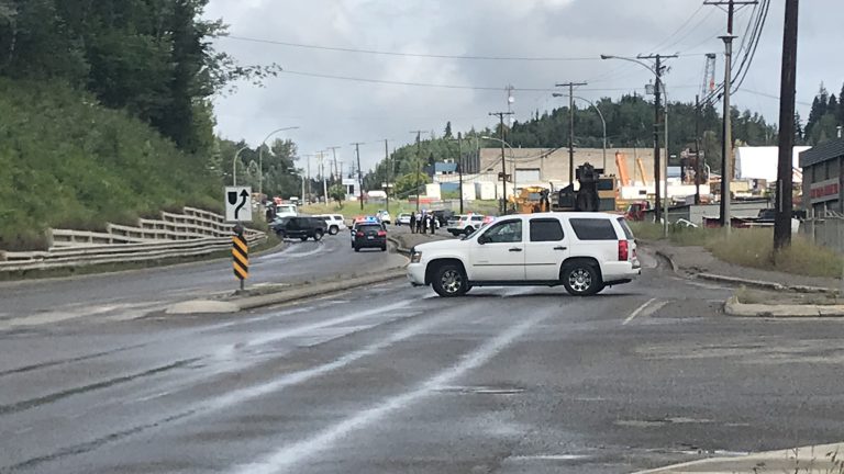 UPDATE: Hwy 97 closed, two armed robbery suspects in custody