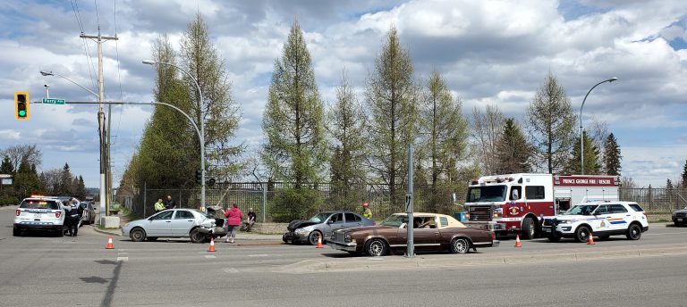 Minor accident slowing traffic at intersection of Ferry and Westwood