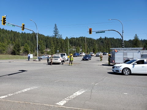 North Nechako & Foothills Bvd. intersection blocked due to collision