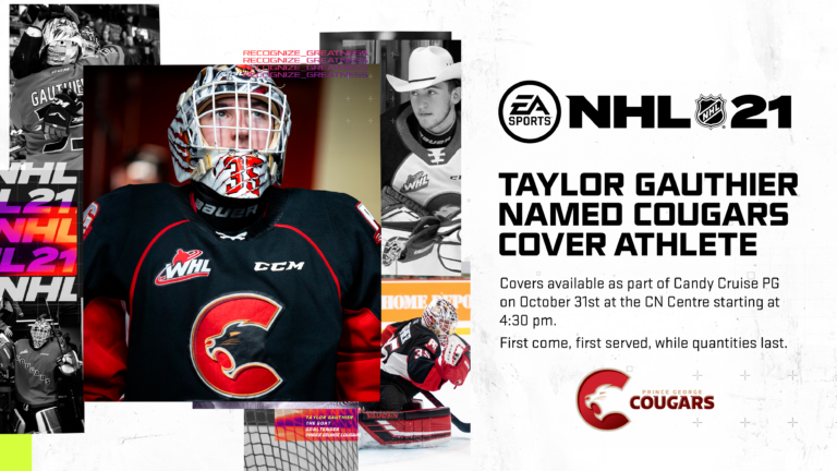 Gauthier named Cougars’ NHL 21 cover athlete