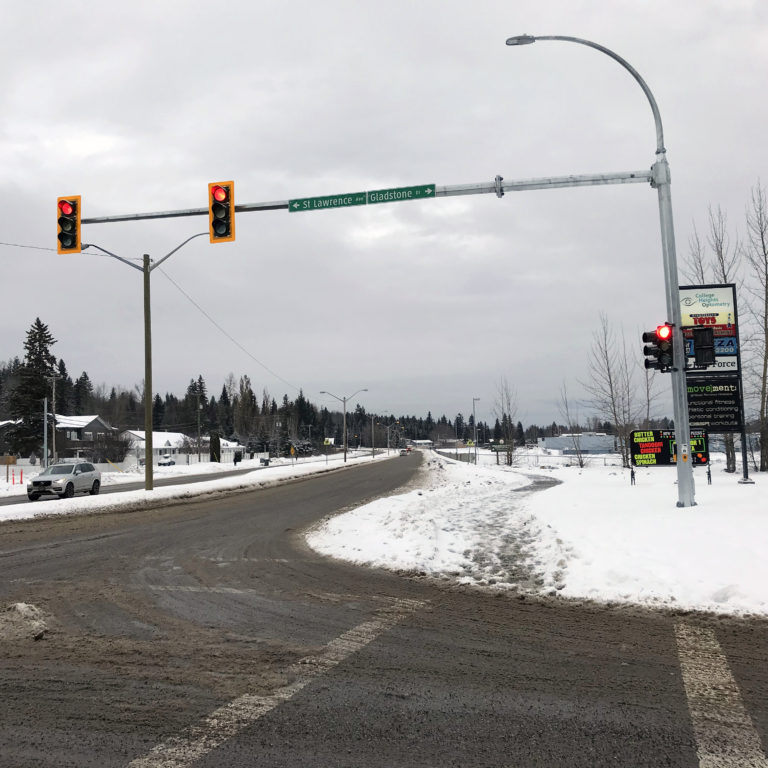 Traffic signal installation completed at College Heights intersection