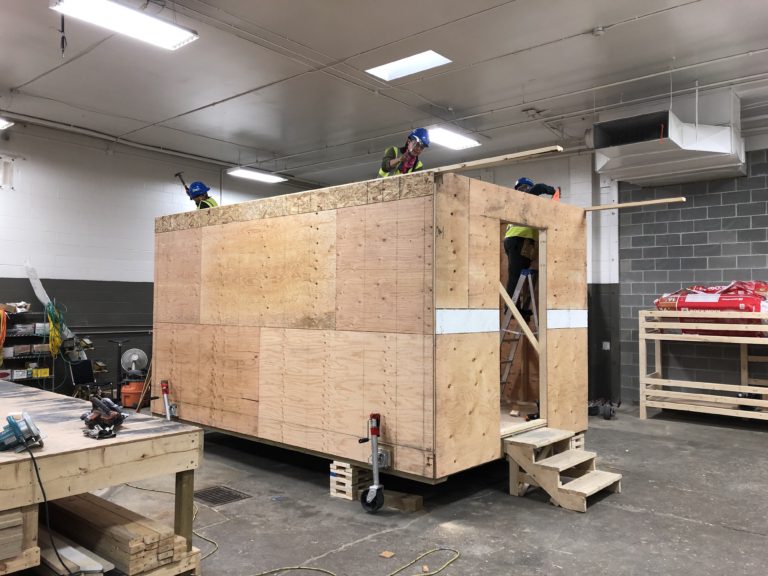 New construction training program starts to build bunkhouses for Scouts