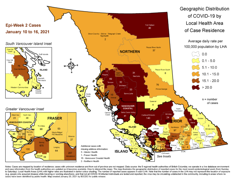 76 cases of COVID-19 reported in Prince George health area last week