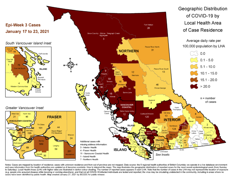 COVID-19 cases declining in Prince George area: BC CDC