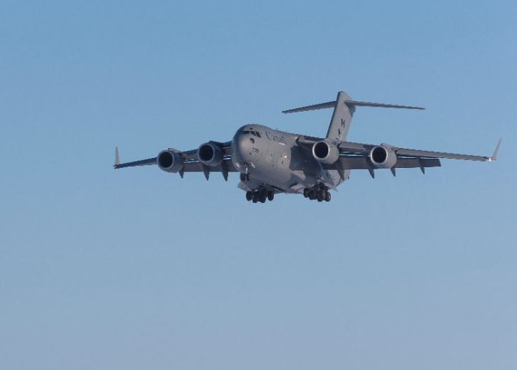 CC-177 Globemaster III aircraft flying near PG