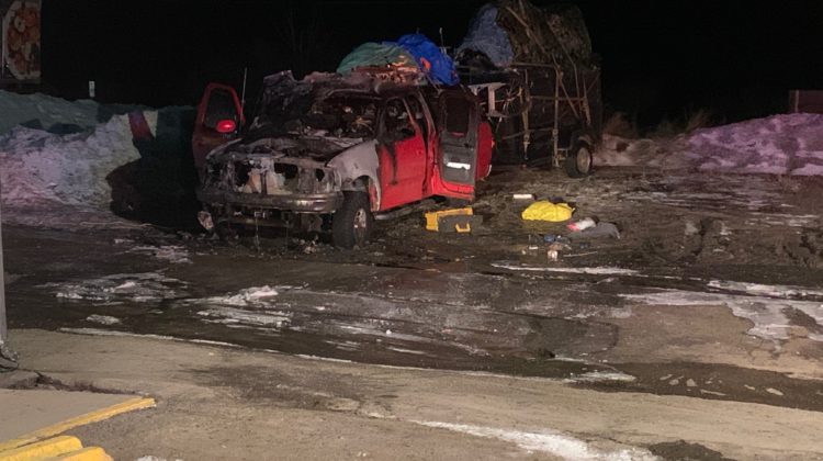 100 Mile Fire Rescue extinguish early morning vehicle fire