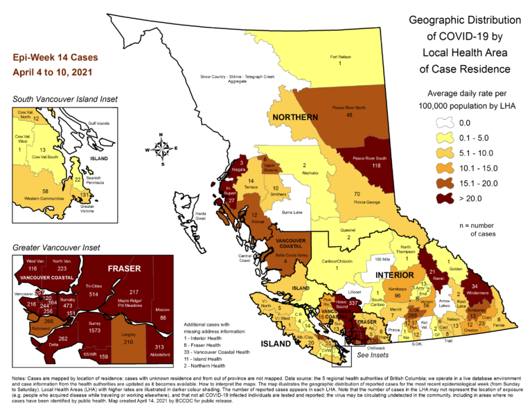 70 cases of COVID-19 found in Prince George last week