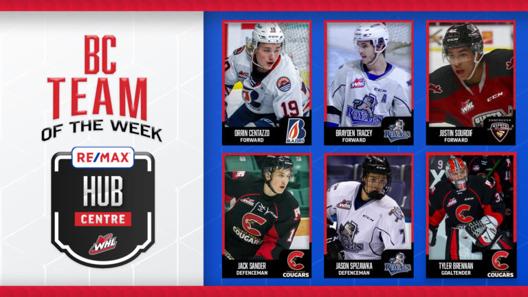 Two Cougars named to WHL’s BC hub team of the week