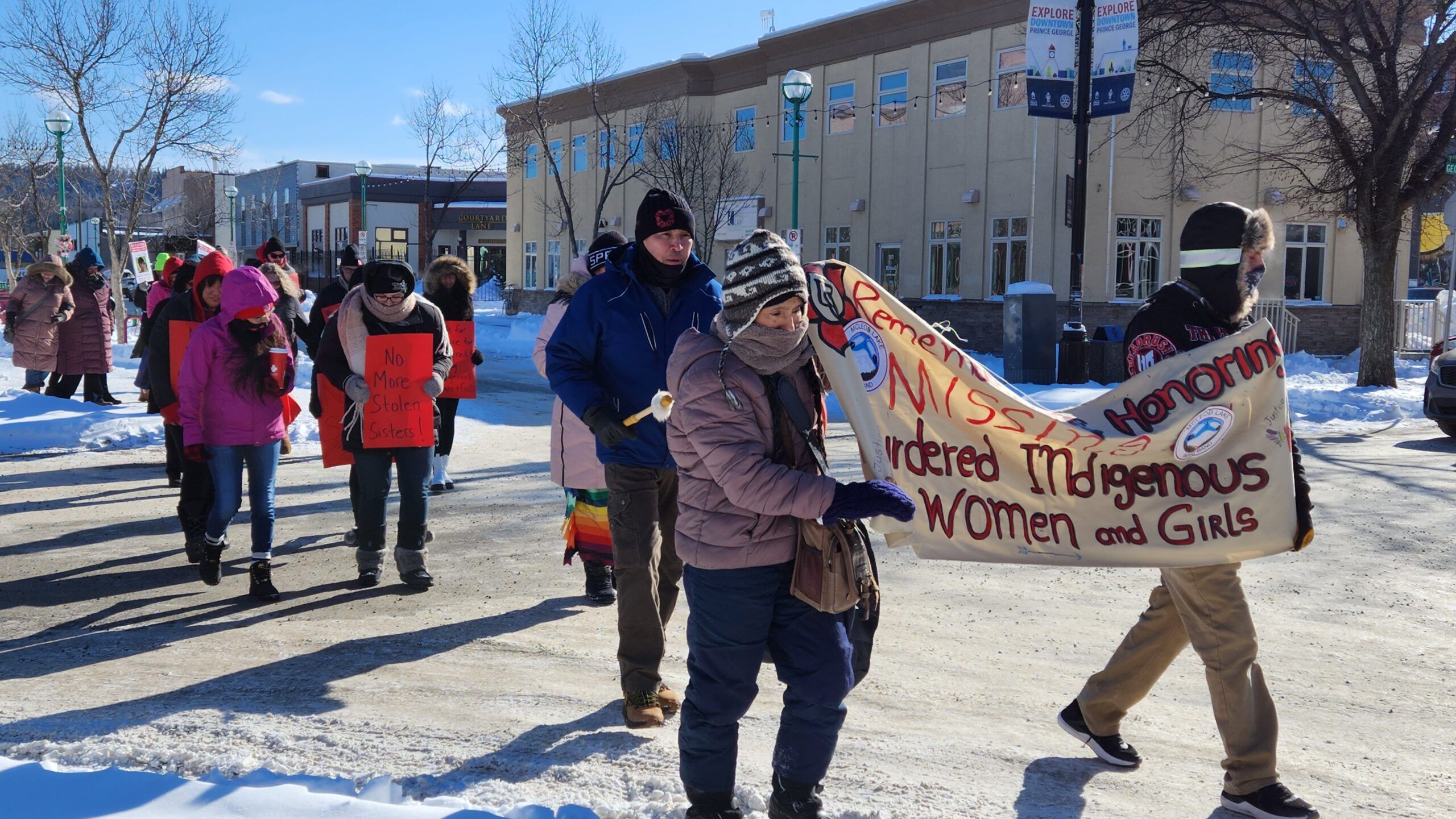 Dozens brave the cold for Women's Memorial March through downtown - My ...