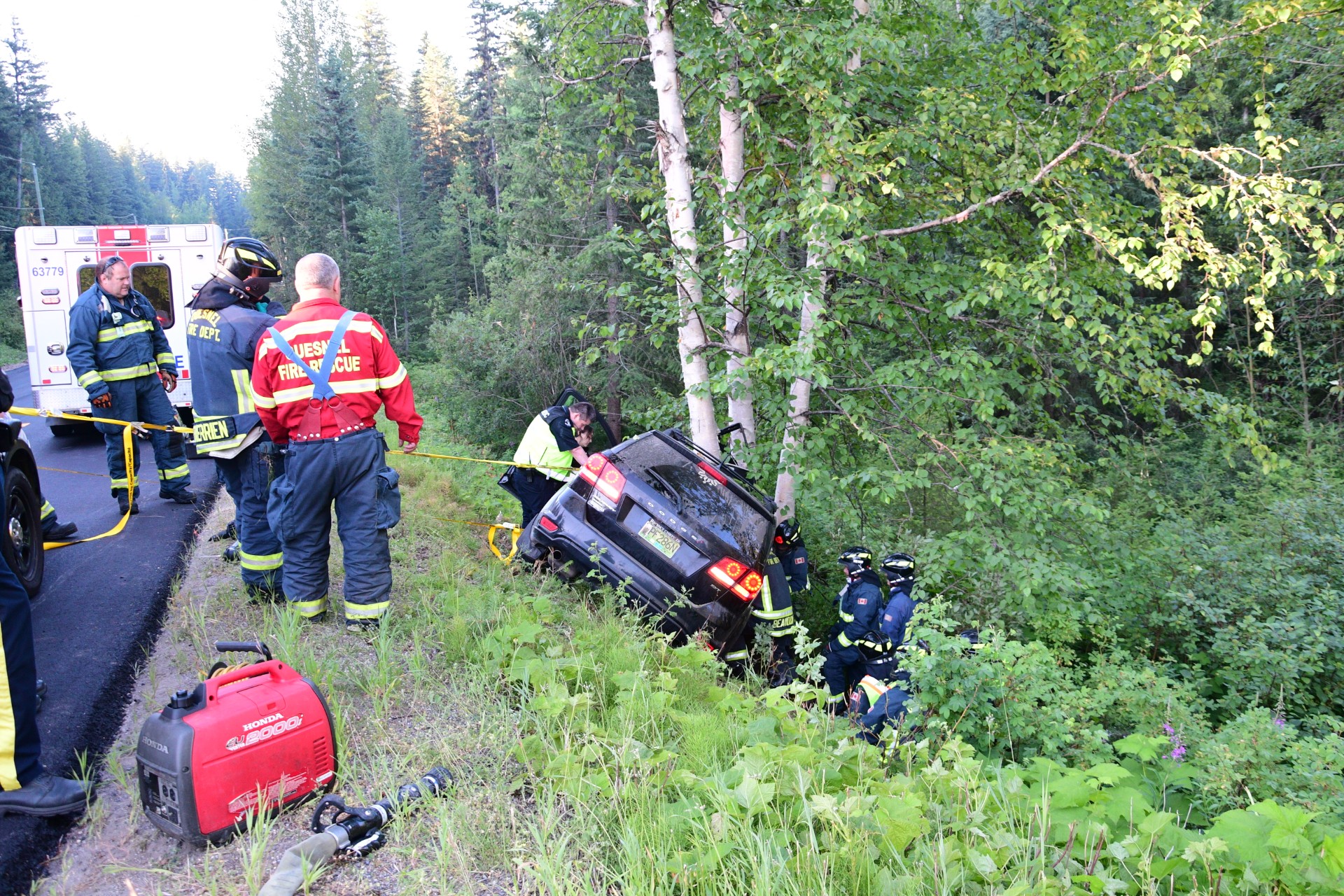 Quesnel rescue crews work for two hours to get passenger out in ...