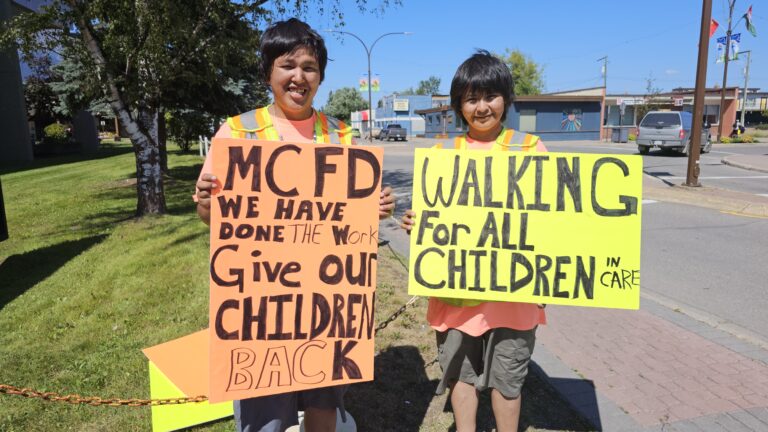 Couple walk Highway 16 raising awareness for Children in Care