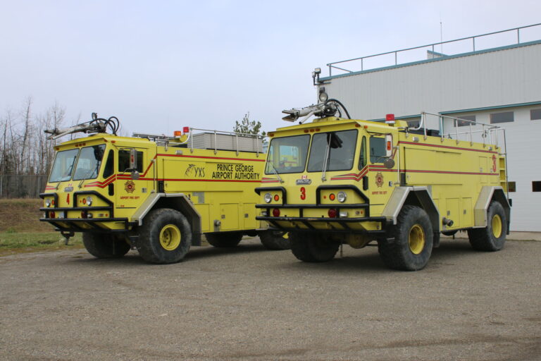 Prince George Airport Authority donates pair of firetrucks to Barkerville