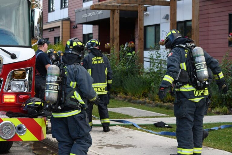 Quesnel fire fighters rescue four people from a structure fire