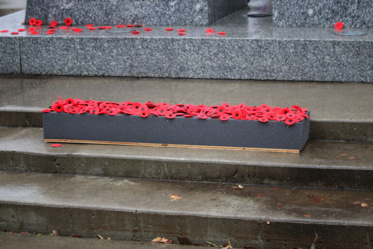 More than a thousand gather in the rain for Remembrance Day in Prince George