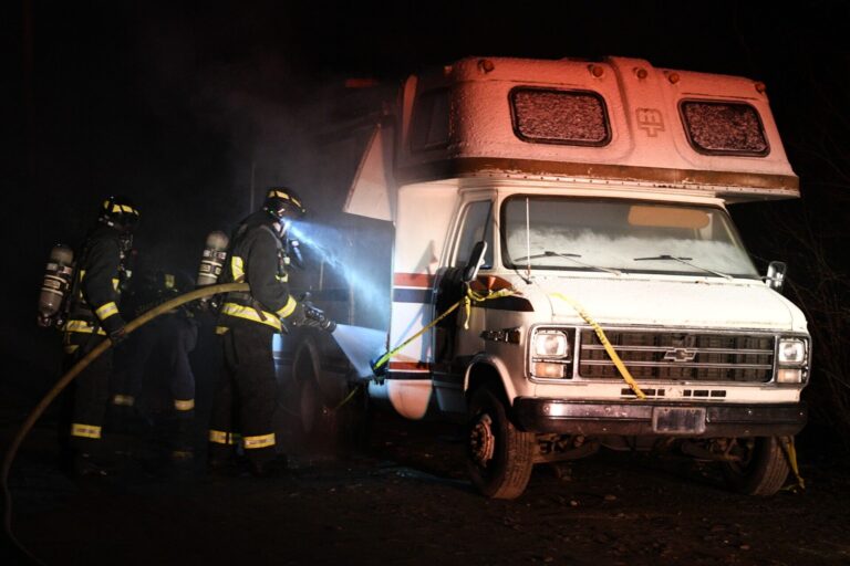 Fire fighters respond to motor home fire in Quesnel